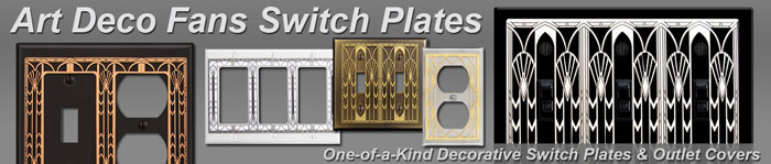 Art Deco Fans Decorative Switchplates