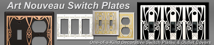 Decorative Art Nouveau Switch Plates