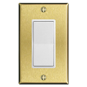 White & Satin Brass