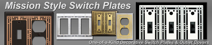 Decorative Mission Switch Plates