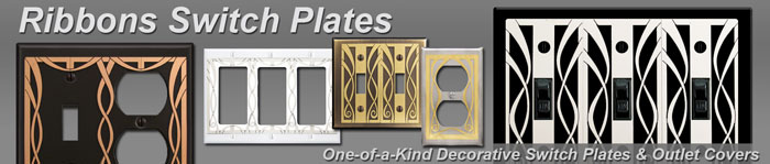 Decorative Ribbon Swirl Switch Plates