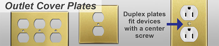 Satin Brass Outlet Covers